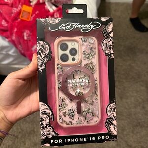 Ed Hardy Floral Pink iPhone 16 Pro Case Brand new